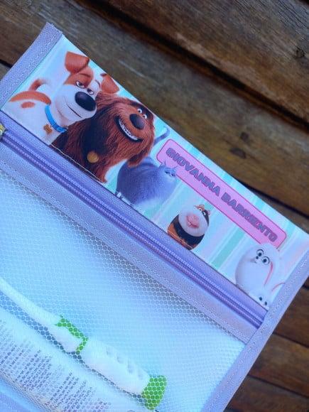 Estojo Higiene Bucal Personalizado Tema Nome Lista Escolar