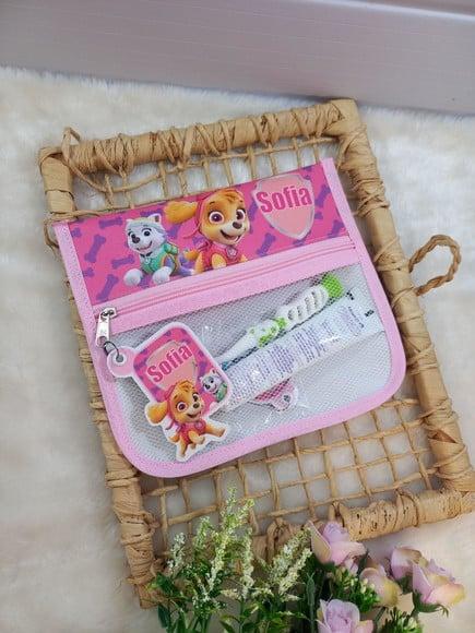 Estojo Higiene Bucal Personalizado Tema Nome Lista Escolar
