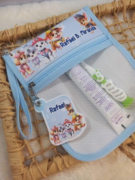 Estojo Higiene Bucal Personalizado Tema Nome Lista Escolar