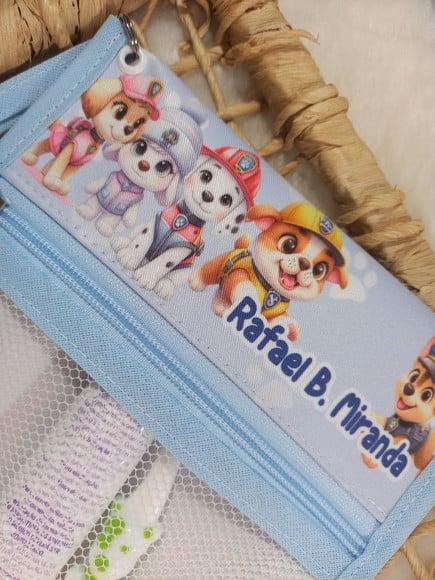 Estojo Higiene Bucal Personalizado Tema Nome Lista Escolar