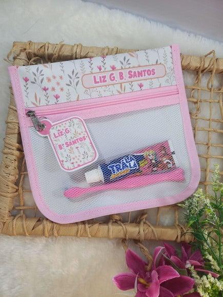 Estojo Higiene Bucal Personalizado Tema Nome Lista Escolar