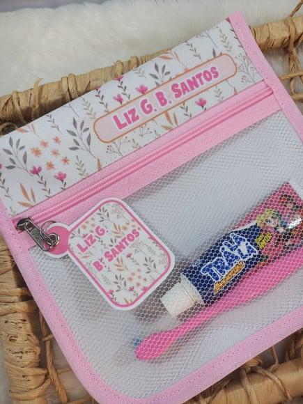 Estojo Higiene Bucal Personalizado Tema Nome Lista Escolar