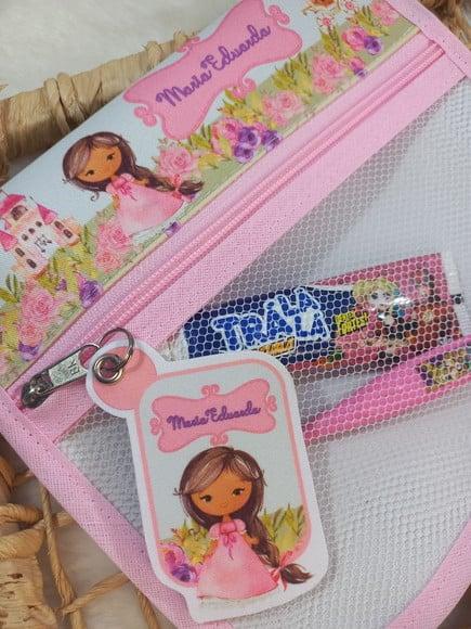 Estojo Higiene Bucal Personalizado Tema Nome Lista Escolar
