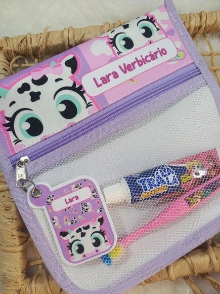 Estojo Higiene Bucal Personalizado Tema Nome Lista Escolar
