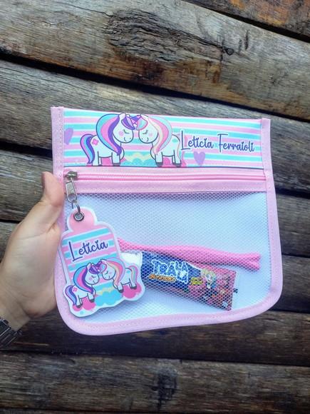 Estojo Higiene Bucal Personalizado Tema Nome Lista Escolar