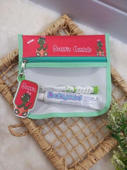 Estojo Higiene Bucal Personalizado Tema Nome Lista Escolar