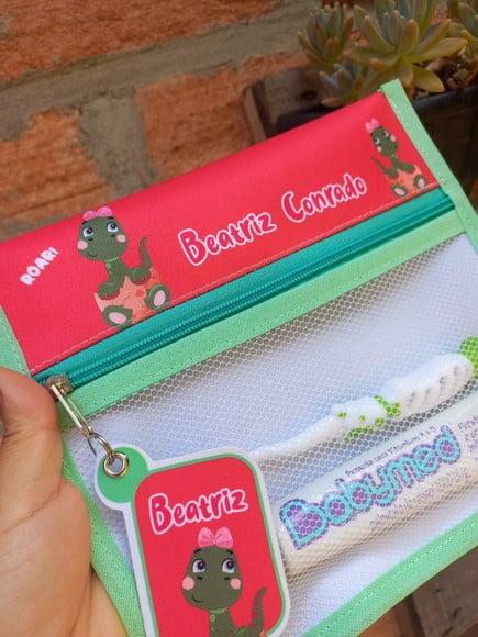 Estojo Higiene Bucal Personalizado Tema Nome Lista Escolar