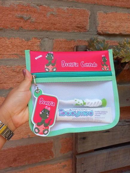 Estojo Higiene Bucal Personalizado Tema Nome Lista Escolar