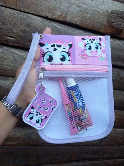 Estojo Higiene Bucal Personalizado Tema Nome Lista Escolar