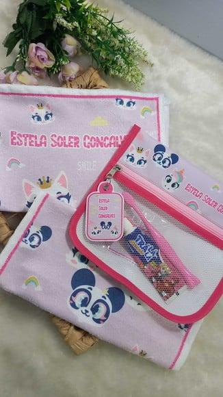 Estojo Higiene Bucal Puket Personalizado com 2x Toalhinhas.