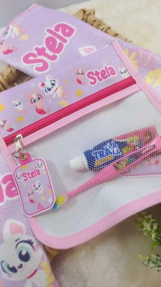 Estojo Higiene Bucal Puket Personalizado com 2x Toalhinhas.