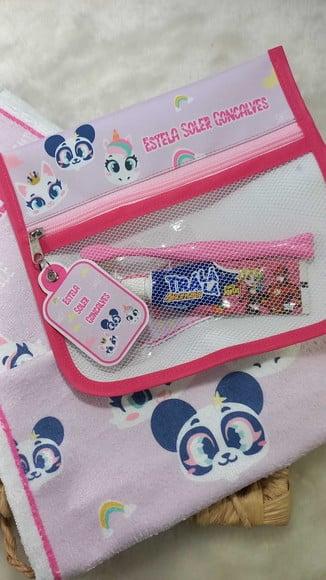 Estojo Higiene Bucal Puket Personalizado com 2x Toalhinhas.