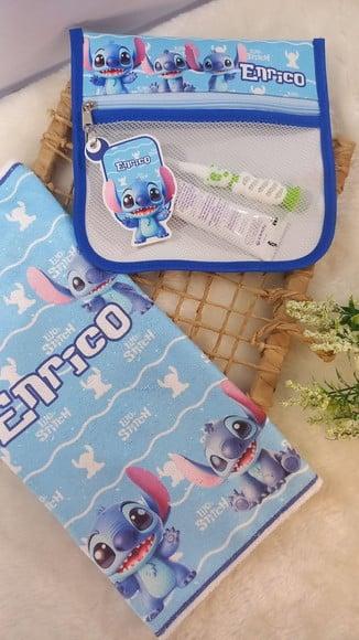 Estojo, Higiene Bucal Personalizado com Toalhinha, Escolinha