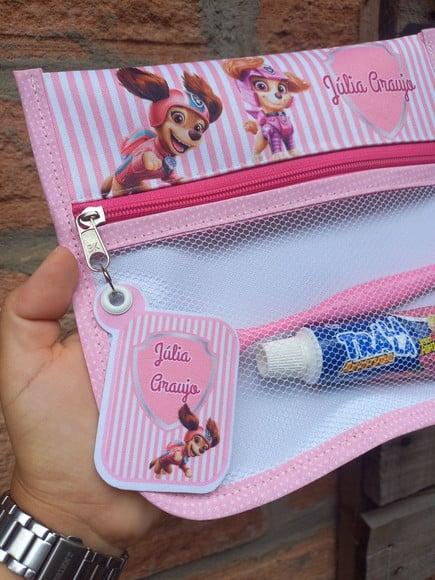 Estojo, Higiene Bucal Personalizado, Infantil Escolar Nome.