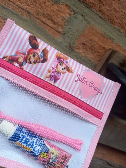 Estojo, Higiene Bucal Personalizado, Infantil Escolar Nome.