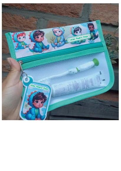 Estojo, Higiene Bucal Personalizado, Infantil Escolar Nome.