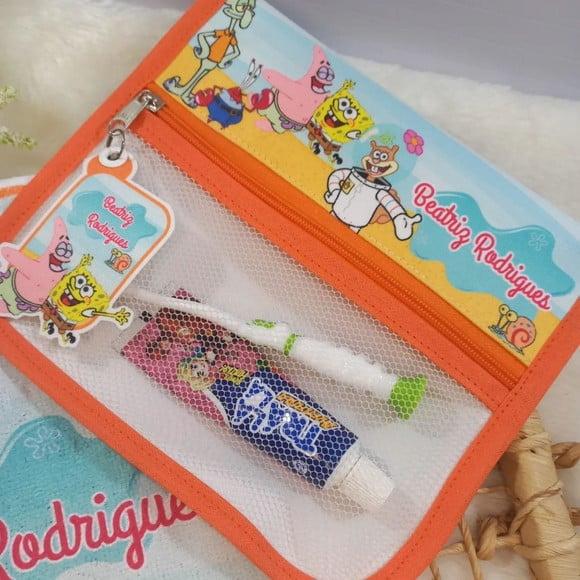 Estojo, Higiene Bucal Personalizado, Infantil Escolar Nome.