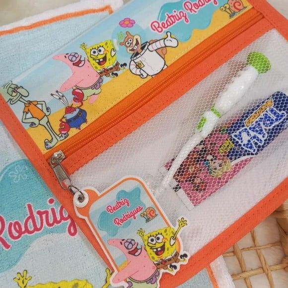 Estojo, Higiene Bucal Personalizado, Infantil Escolar Nome.