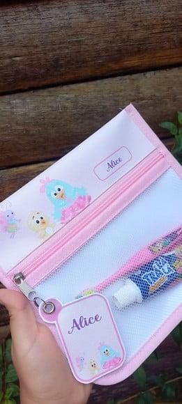 Estojo, Higiene Bucal Personalizado, Infantil Escolar Nome.