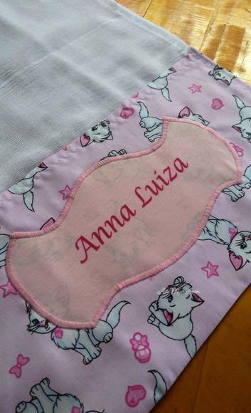 Fralda com nome personalizado.