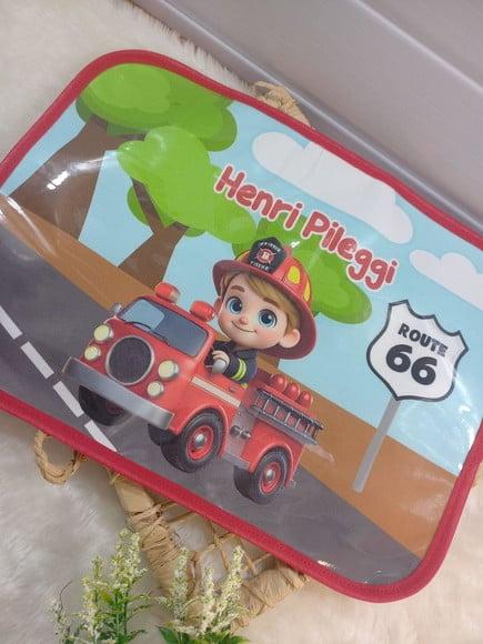 Jogo Americano Bombeiro Infantil Plastificado