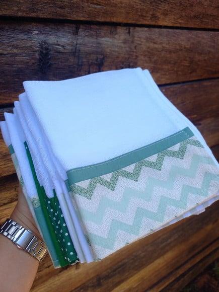 Kit 2x Fralda de Ombro, 7x Fralda Boca 100% Algodão Babete
