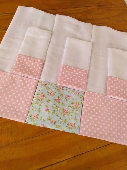 Kit 3x Fralda de Ombro, 3x Fraldinha Boca Bebe 100% Algodão.