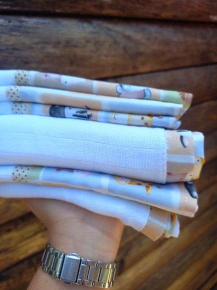 Kit 4x Fralda de Ombro, 2x Toalha Fralda 100% Algodão Bebe