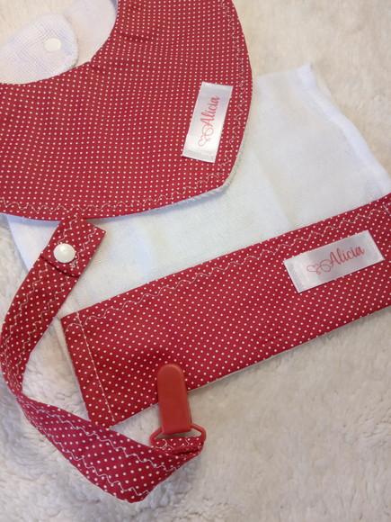 Kit Babador + Fralda de Boca + Prendedor de chupeta