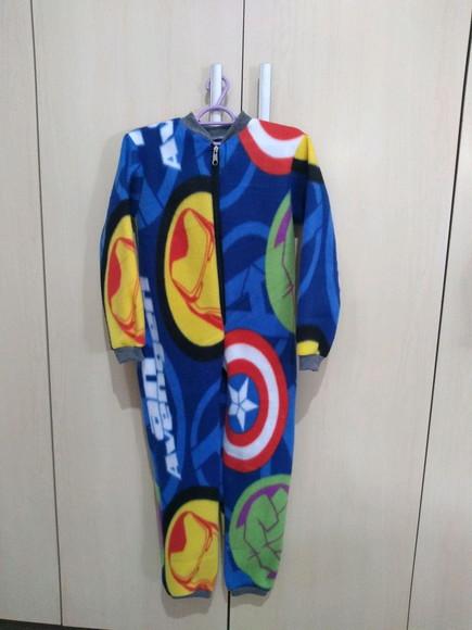 Macacão Pijama em Soft Abertura em Zíper. (4 Anos )