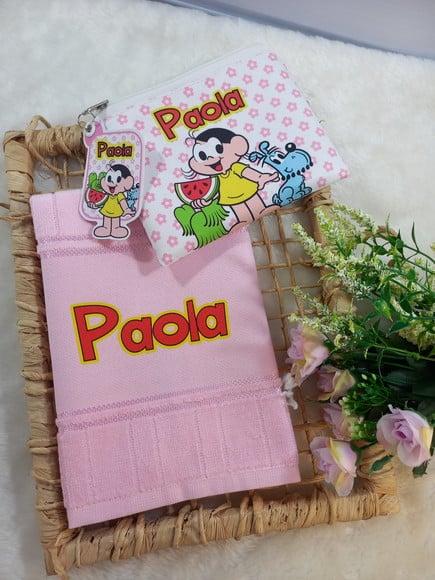Necessaire Bolsinha Personalizada com Toalhinha Escola Festa