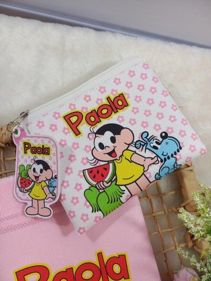 Necessaire Bolsinha Personalizada com Toalhinha Escola Festa