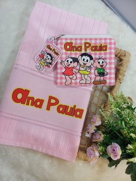 Necessaire Bolsinha Personalizada com Toalhinha Escola Festa