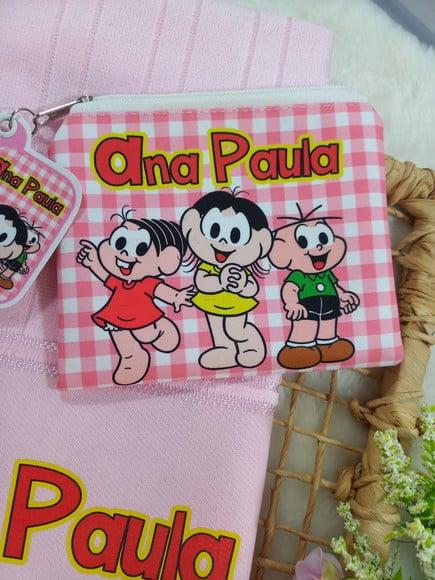 Necessaire Bolsinha Personalizada com Toalhinha Escola Festa