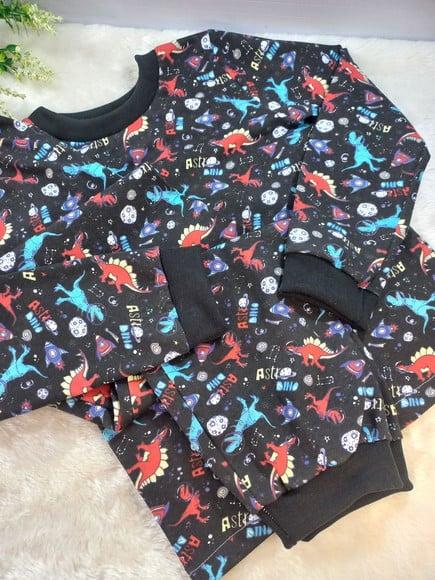 Pijama Infantil Algodão Longo de Frio Inverno Dinossauro 8