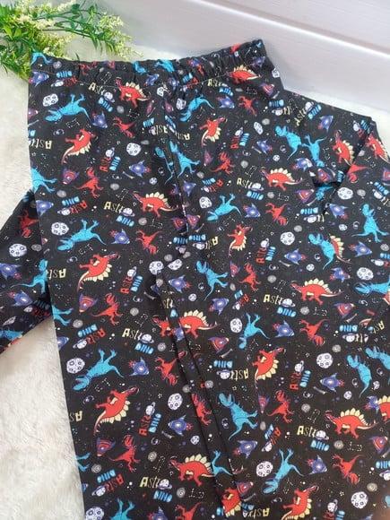 Pijama Infantil Algodão Longo de Frio Inverno Dinossauro 8
