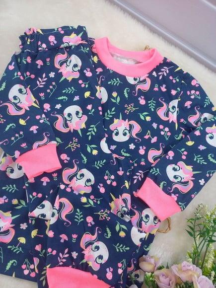 Pijama Infantil Malha Algodão Longo de Frio Inverno Puket 2