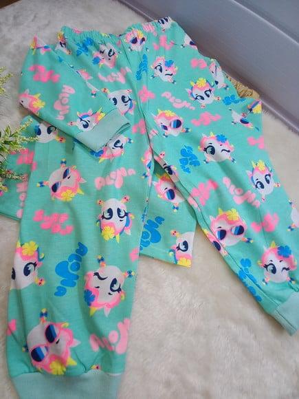 Pijama Infantil Malha Algodão Longo de Frio Inverno Puket 4