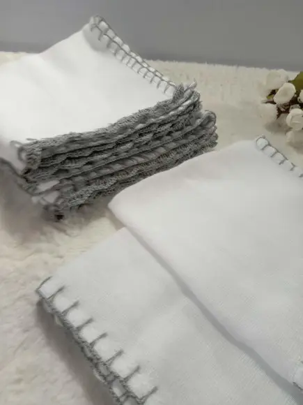 10x Fralda de Boca Crochê 100% Algodão Babita Paninho Bebê