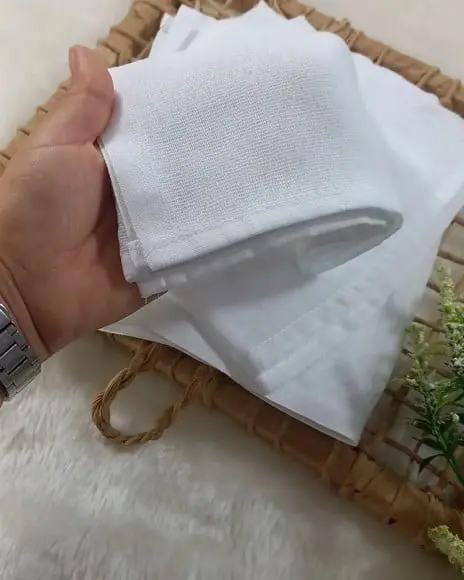 10x Fralda de Boca Pano Branca 100% Algodão com Bainha 36x40