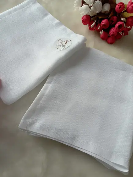 10x Fralda de Ombro Branca Comum 100% Algodão Bainha 36x80
