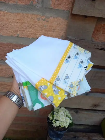 10x Fralda Pano Boca, Babete, 100% Algodão, Enxoval do Bebê.