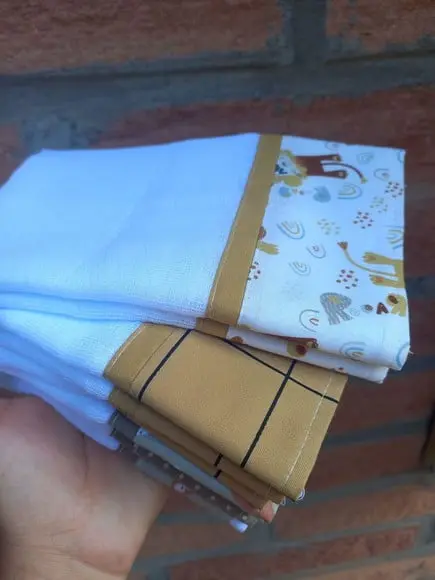 10x Fraldinha Boca, Babete, 100% Algodão, Enxoval do Bebê.