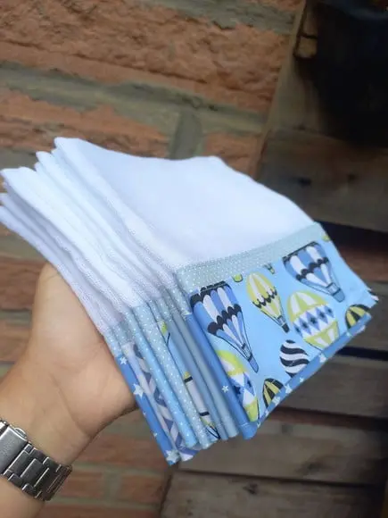 10x Fraldinha Boca, Babete, 100% Algodão, Enxoval do Bebê.