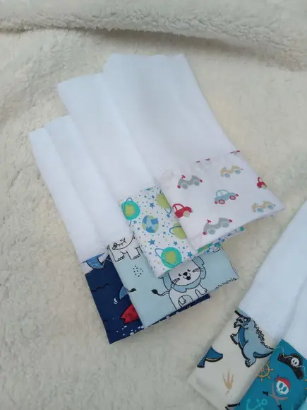 10x Fraldinha Pano Boca Macio Algodão Babete Enxoval do Bebê