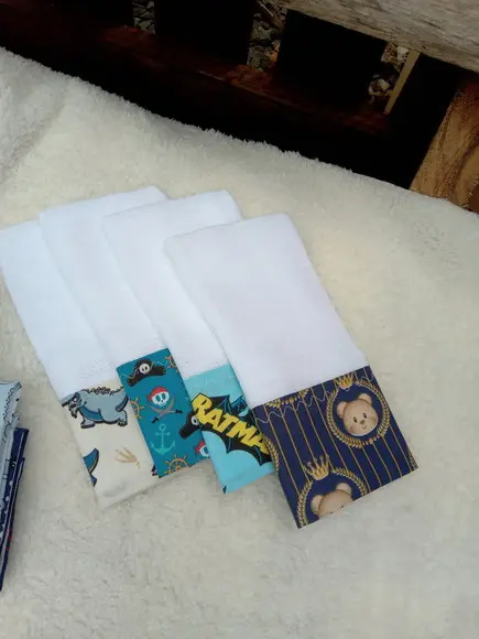 10x Fraldinha Pano Boca Macio Algodão Babete Enxoval do Bebê