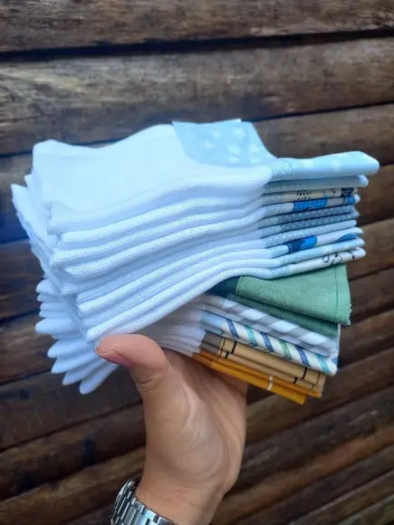 15x Fraldinha Pano Babete Boca 100% Algodão Enxoval do Bebê.