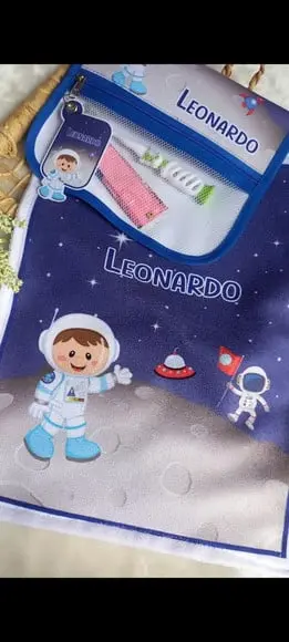1x Estojo Higiene Bucal Personalizado com 5x Toalhinha.
