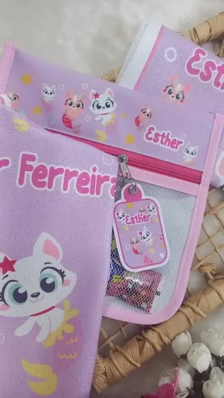 1x Estojo Higiene Bucal Personalizado, 6x Toalhinha Puket.