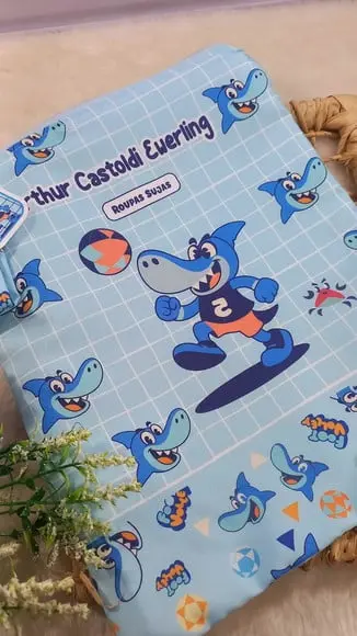1x Saquinho para Roupas Personalizado Tubarão Futevôlei
